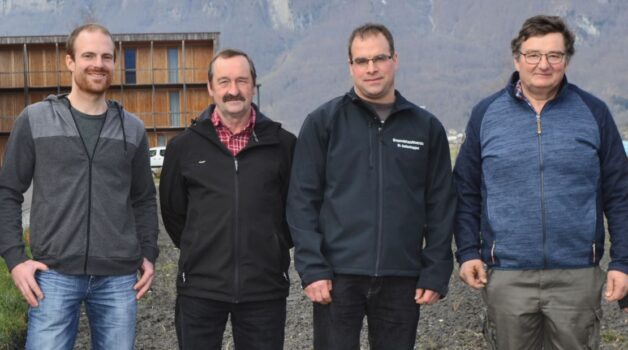 Ehrung fürs Betriebsmanagement: Martin Gemperle, Othmar Lenherr, Michael Arnold und Kurt Gschwend (von links).